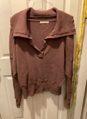 We The Free Mauve Open Collar Turtleneck Sweater thumbnail 1