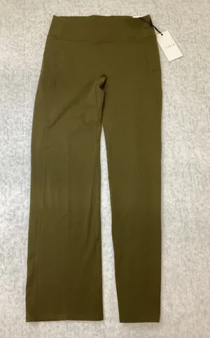 CALIA Womens Essential High-Rise Straight Leg Pant Dark‎ Khaki Olive Large NWT thumbnail 1