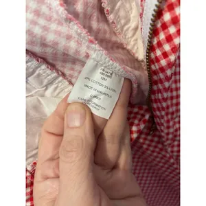 Lee Women's Red & White Gingham Check Capri Pants Cropped Size 12 thumbnail 5