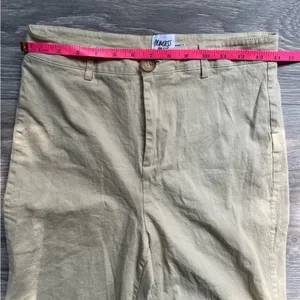 Princess Polly Cotton Blend Light Yellow Tan Khaki Wide Leg Pants Size 8 thumbnail 7