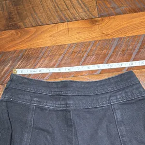 BLANK Black Denim Flared Knee Length Skirt Seamed Zip Solid XS Regular thumbnail 6