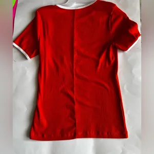 [Free Assembly] Women's Round Neck Short Sleeve T Shirts Orange Size M thumbnail 7