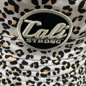 CALI STRONG Reversible Bucket Hat Leopard Print NEW Black thumbnail 7