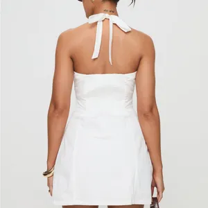 Princess Polly Mallorie Halter Mini Dress White thumbnail 5