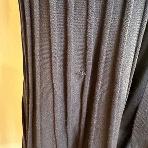 Area Stars Black Knit Midi Wrap Dress XS Pleated Fit Flare Career Designer $175 thumbnail 10