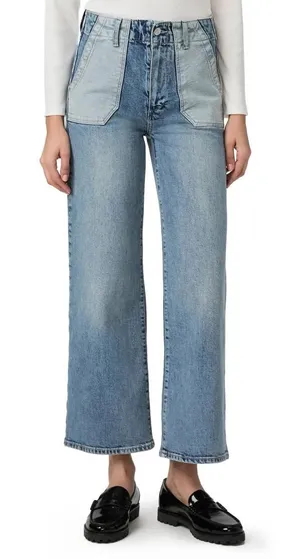 Paige Denim Sasha Ankle Saylor Distressed Jean Utility Pockets Wide Leg Women 27 thumbnail 1