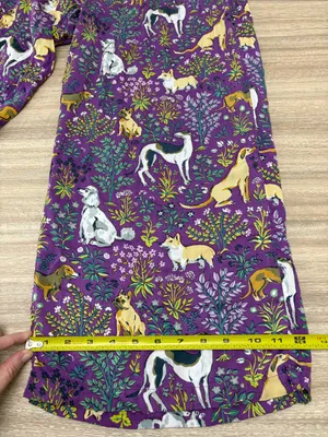 Printfresh Wide Leg Pajama Pants Women Size XS Purple Dogs Lounge thumbnail 7