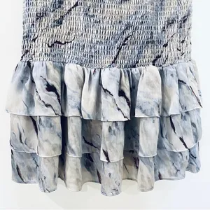Amanda Uprichard deep V-neck ruffle mini dress thumbnail 8
