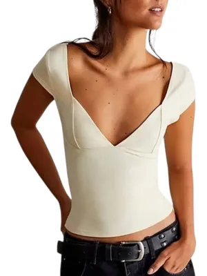 Free People Intimately Duo Corset Cami Top Ivory L thumbnail 1