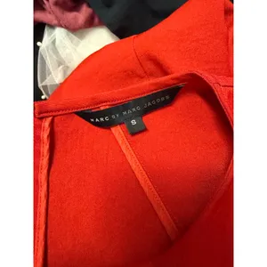 Marc by Marc Jacobs‎ Red Sleeveless Jumpsuit Size S Exposed Zip Utility Slim Leg thumbnail 3