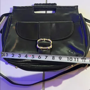 Patricia Nash Ovodda Satchel, Black, Leather, Classic, vintage thumbnail 10