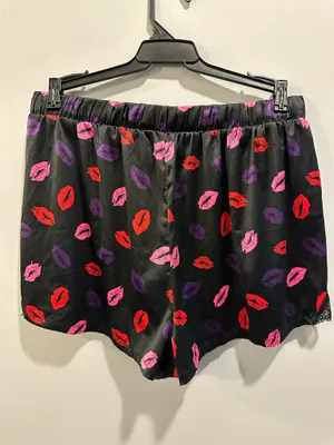 Torrid Sleep Satin Lace Trim Cami and Short PJ Set Kissy Print thumbnail 9
