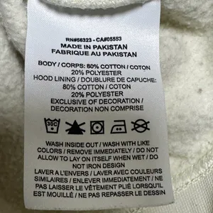 Nike Sportswear Essential Oversized Hoodie Cream Beige Embroidered Swoosh Medium thumbnail 4