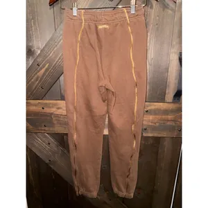 Nike Air‎ Women's Sz XS Joggers Standard fit mid rise Sweatpants Brown EUC thumbnail 3