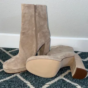 Steve Madden Adryana Sand Suede Platform Ankle Boots Size 10 thumbnail 6