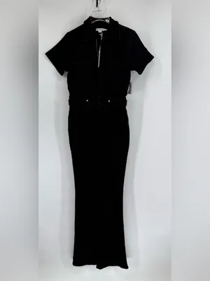 Good‎ American Black Good American Denim Jumpsuit size large NWT thumbnail 3