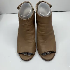 Steven By Steve Madden Size‎ 7.5 Bootie Leather Peep Toe Ankle Chunky Heel Women’s thumbnail 4