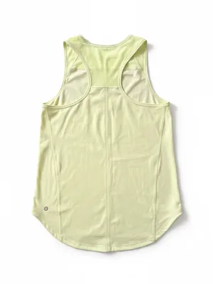 Lululemon Sculpt Tank Top 6‎ Electric Lemon Neon Yellow Sweat Wicking Running thumbnail 2