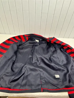 GAP The Academy Red and Black Striped Blazer size 8 thumbnail 7