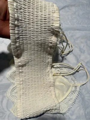 Anthropologie Cream Lace Bandeau Bralette thumbnail 6