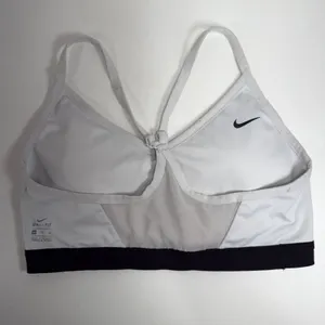 NIKE XL Small Dri-Fit Indy Light Support Sports Bra White Swoosh Logo Women's thumbnail 7