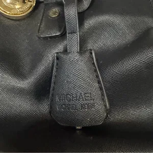 Michael Kors Black Satchel with Gold Accents thumbnail 3