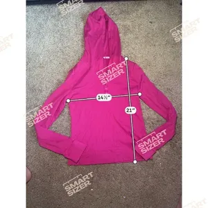 Moda International Womens Medium Magenta Pink Henley Hoodie‎ Long Sleeve Top thumbnail 3