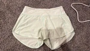 Light Green Lululemon Speed Up Shorts thumbnail 1