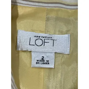Loft Striped Blazer Size‎ 2 Button Front 100% Cotton Career Casual Cute thumbnail 4