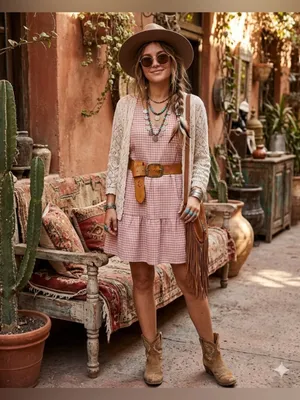 Petal and Pup mini size 4 dress puffy sleeve romantic , bohemian , western chic thumbnail 3
