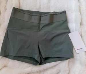 lululemon athletica Sage Green High-Rise Bike Shorts thumbnail 1