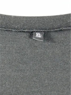 Womens XL Black V Neck Pocket Tee Rolled Sleeve Stretch Casual Oversized Top thumbnail 4