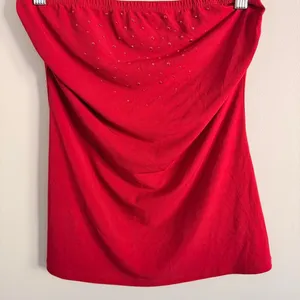 Y2k Red Judy Knapp California Bedazzled Tube Top thumbnail 4