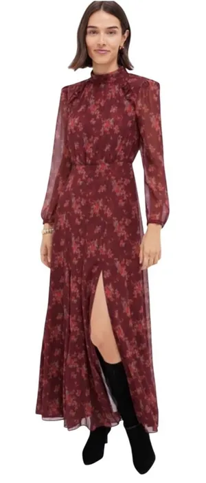 Tuckernuck Floral‎ Chiffon Maxi Dress XXS NWT Romantic Boho Prairie Midi thumbnail 1