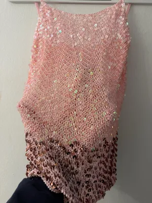 Vintage Sequin Spaghetti Strap Tank Pink Size XXS thumbnail 2