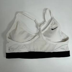 NIKE L Small Dri-Fit Indy Light Support Sports Bra White Swoosh Logo Women's thumbnail 8