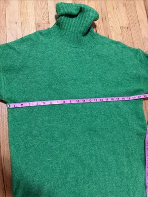 Daily Practice Anthropologie Green Turtleneck Sweater Dress Sz S thumbnail 3