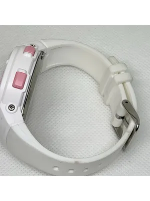 FMD women’s digital lcd watch white pink tone 40mm quartz multifunction running thumbnail 8