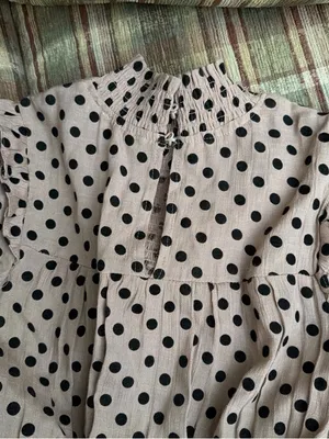 Polka Dot Maxi Dress in Dusty Rose Pink Size M thumbnail 7