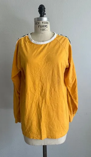 Pink Victoria's Secret Long Sleeve Yellow Pink Nation Tee Size S thumbnail 1
