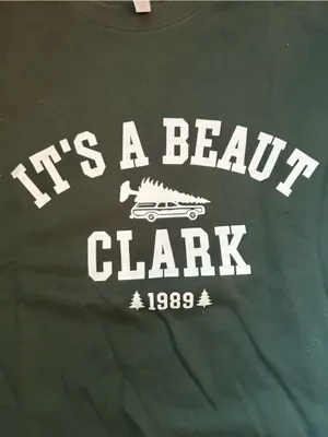 Clark 'It's a Beaut' Dark Green Crewneck Christmas Sweatshirt Large thumbnail 2