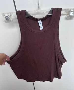Lululemon Brown Tank Top Cropped thumbnail 1