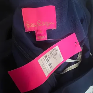 NWT Lilly Pulitzer Britnee Stretch Shift Dress True Navy‎ SZ 4 thumbnail 7
