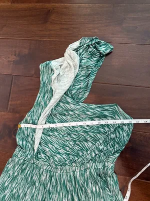Anthropologie Maeve Jamie Wide Leg Jumpsuit Green Print Size Medium thumbnail 8