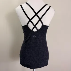 Beyond Yoga Spacedye USC Trojans Strappy Back Tank Top Heather Grey Medium thumbnail 2