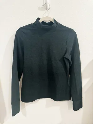 Beyond Yoga Spacedye Captivating Mock-Neck Pullover Dark Green Size Medium thumbnail 2