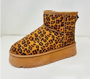 WILD DIVA Thermal Furry Leopard Platform Booties - 6.5 thumbnail 1