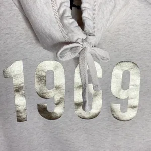 Gap Factory foil 1969 graphic print kangaroo pocket high neck sweatshirt size S thumbnail 5