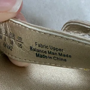 Franco Sarto Rania 2 Champagne Gold Glitter Square Toe‎ Heeled Sandals 8.5M thumbnail 3