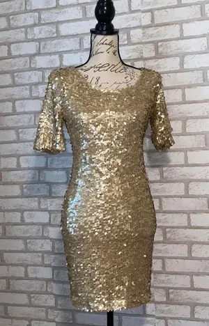 Gold Sequin Dress thumbnail 1
